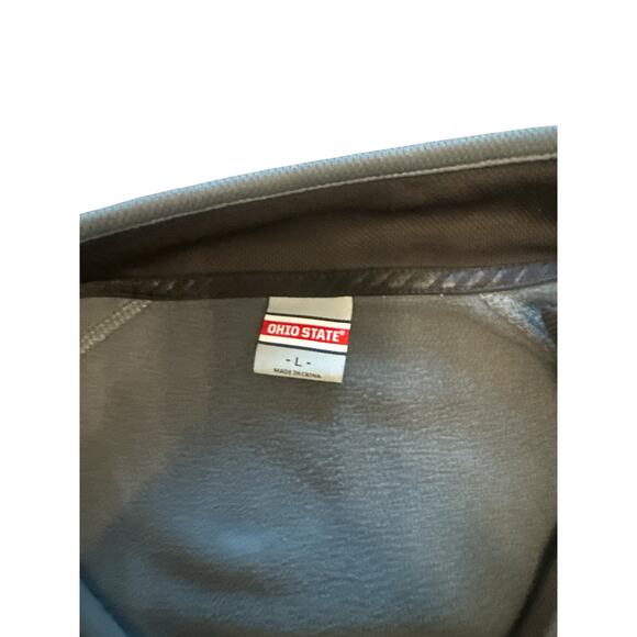 Ohio State men’s quarter zip fleece gray buckeyes nation OSU size L - Picture 5 of 5